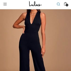 Lulu’s Black chic jumpsuit size small NWT